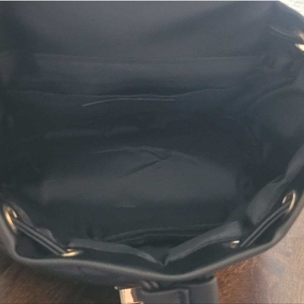 Badgley Mischka Black and Gold Quilted Backpack - Picture 5 of 6